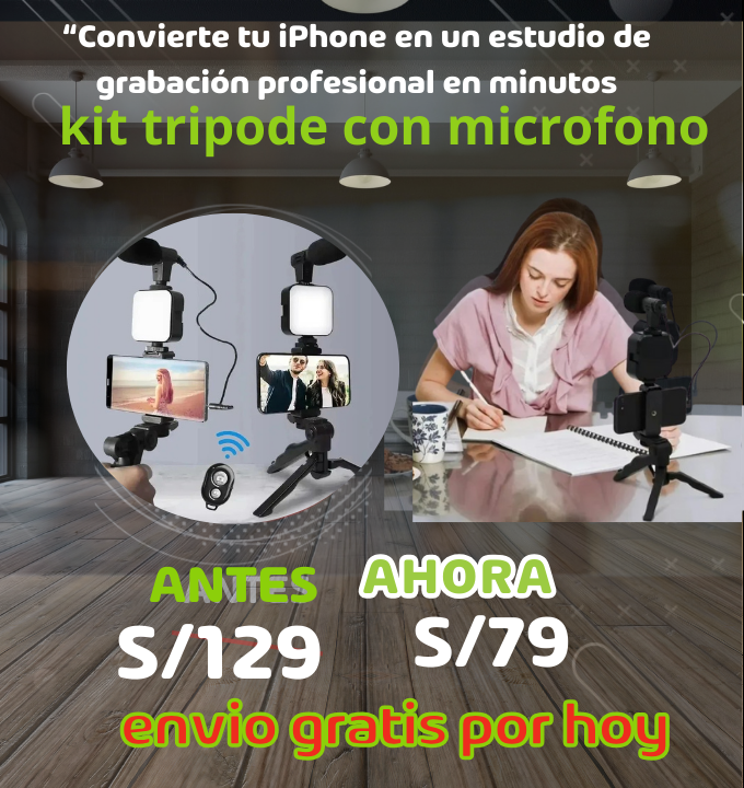 KIT TRIPODE CON MICROFONO